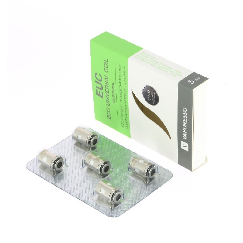 Pack de 5 résistances ECO UNIVERSAL (EUC) / 0.5ohm / VAPORESSO